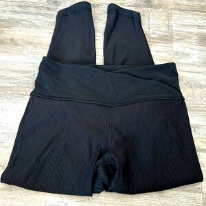 Athleta Classic Black Ribbed Leggings